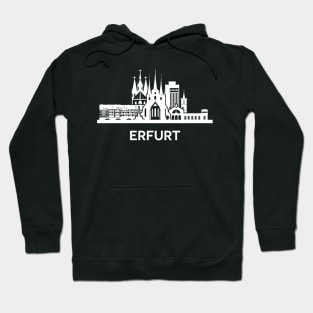 Erfurt Skyline, white Hoodie